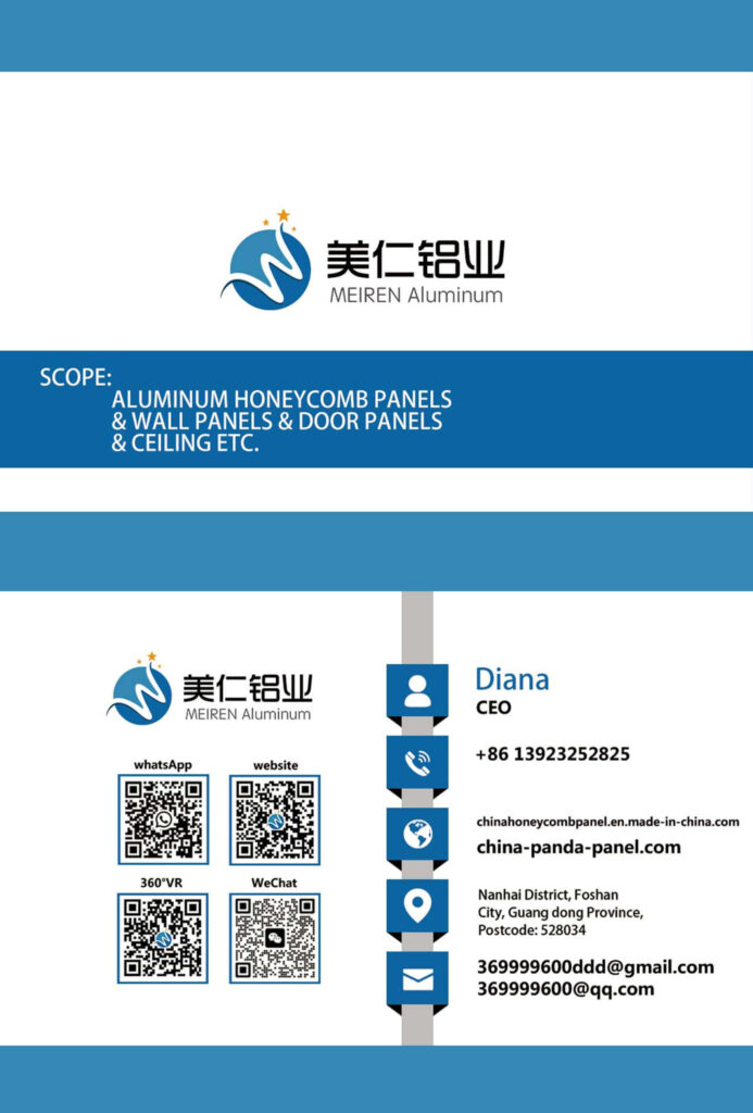 Contact Meiren Aluminum - Aluminum Honeycomb Panel Manufacturer