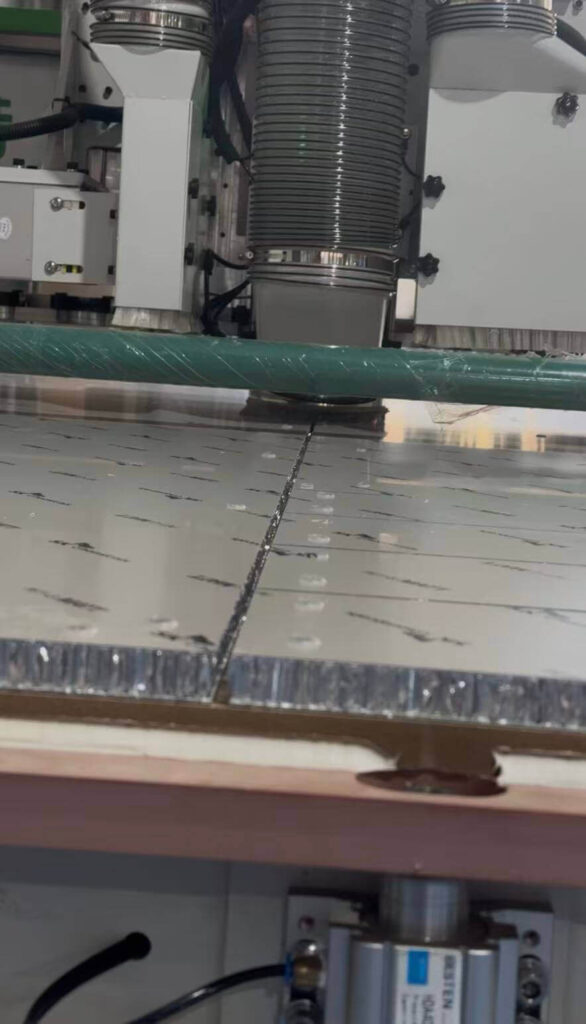 cutting aluminum honeycomb panel with circular saw smoothly