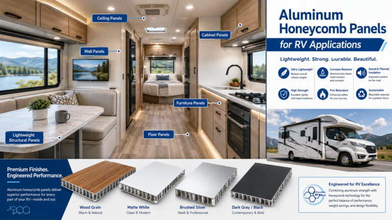Aluminum honeycomb panels used in RV interior applications
