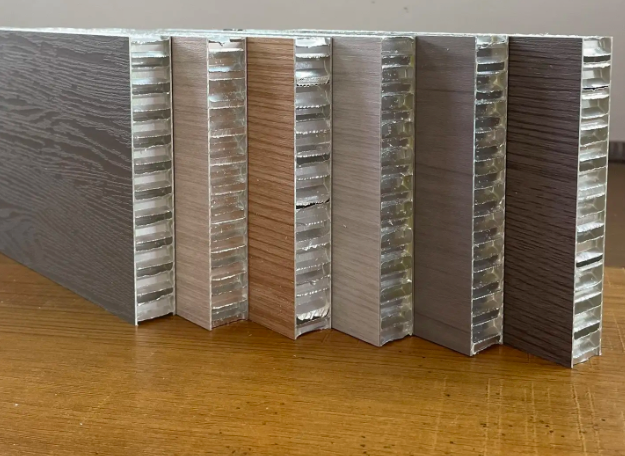 Aluminum honeycomb ceiling panels for airport terminals