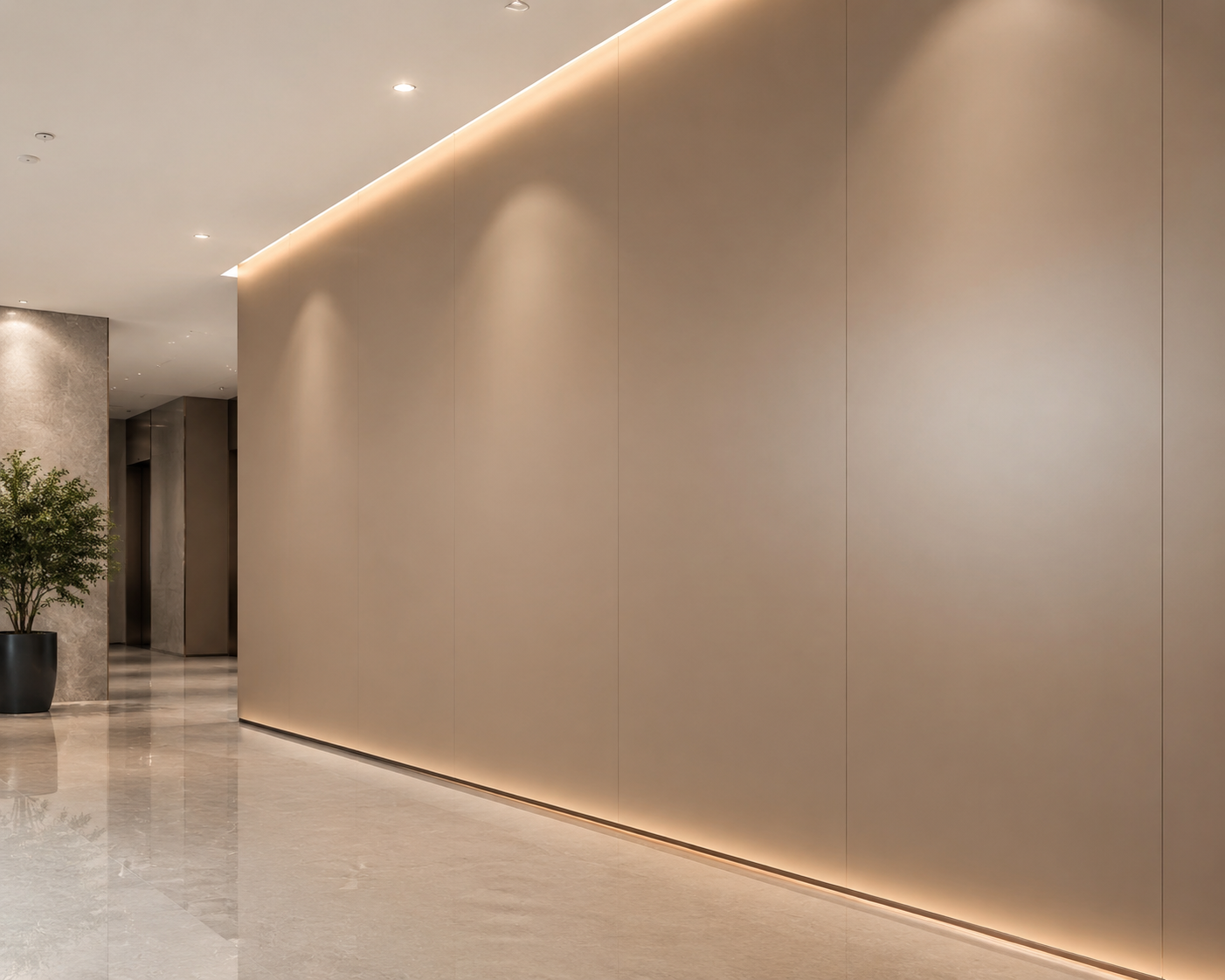 seamless joint aluminum honeycomb wall panels for interior cladding