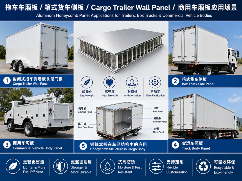 aluminum-honeycomb-panels-for-truck-bodies - aluminum honeycomb trailer body panel