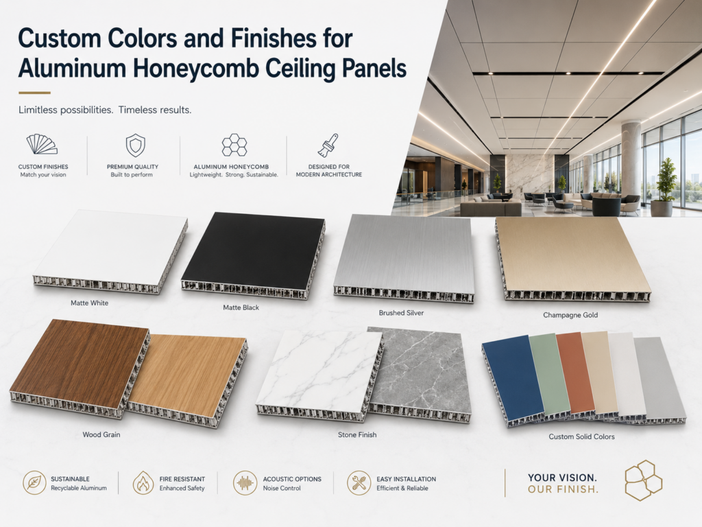 Aluminum Honeycomb Ceiling Panels - custom colors aluminum honeycomb ceiling panels