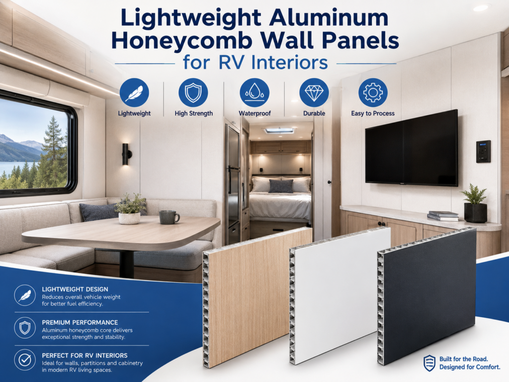 Aluminum Honeycomb Panels for RV, Camper and Caravan Applications - lightweight rv wall interior panels