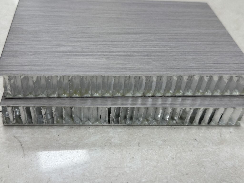 Aluminum honeycomb panel for kitchen cabinets with lightweight structure