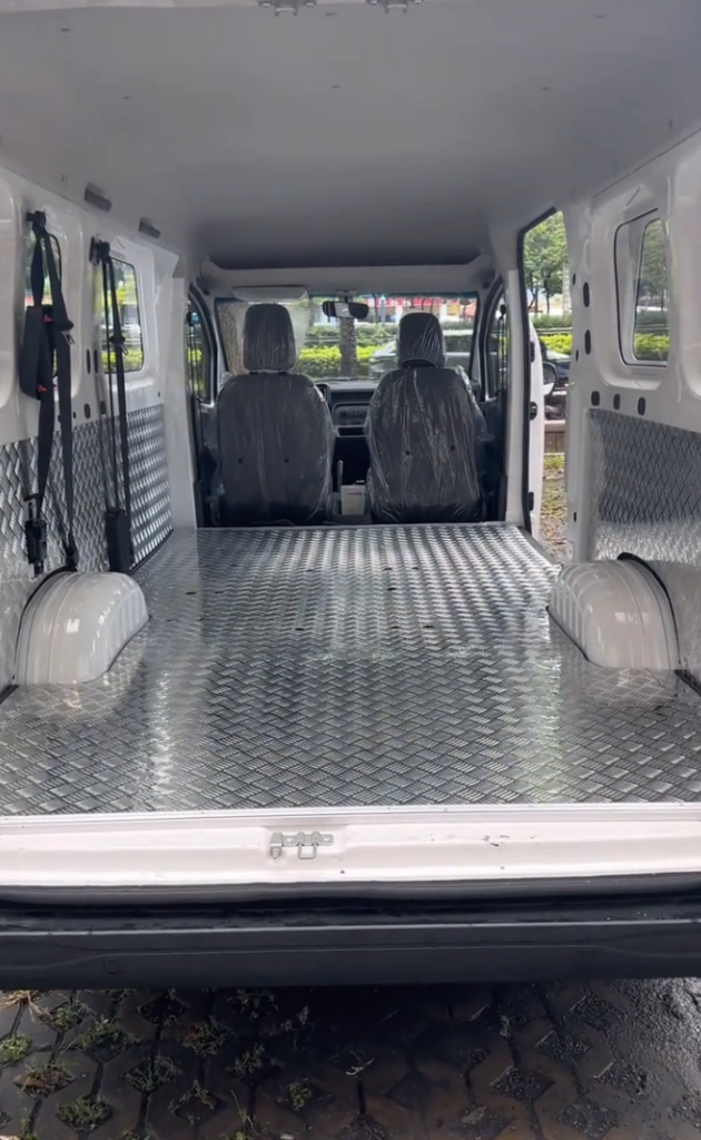 Aluminum honeycomb panel cargo van floor system for lightweight truck bodies and commercial vehicles