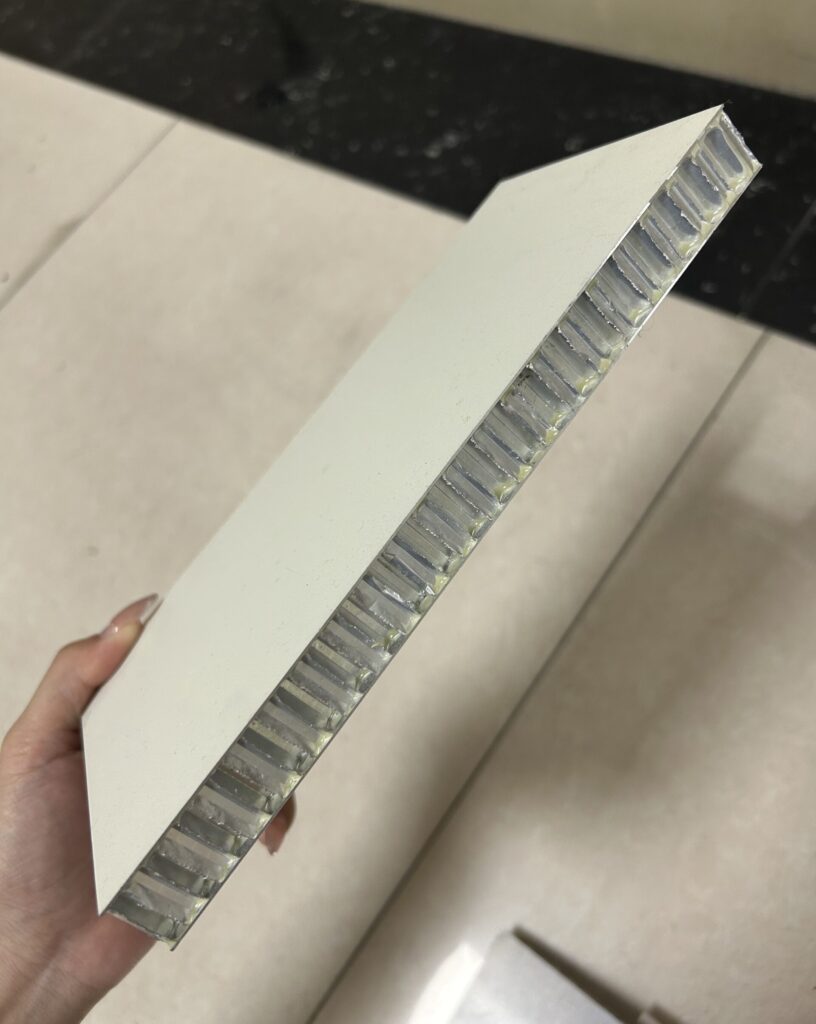 Aluminum honeycomb sandwich panel core structure for lightweight truck bodies