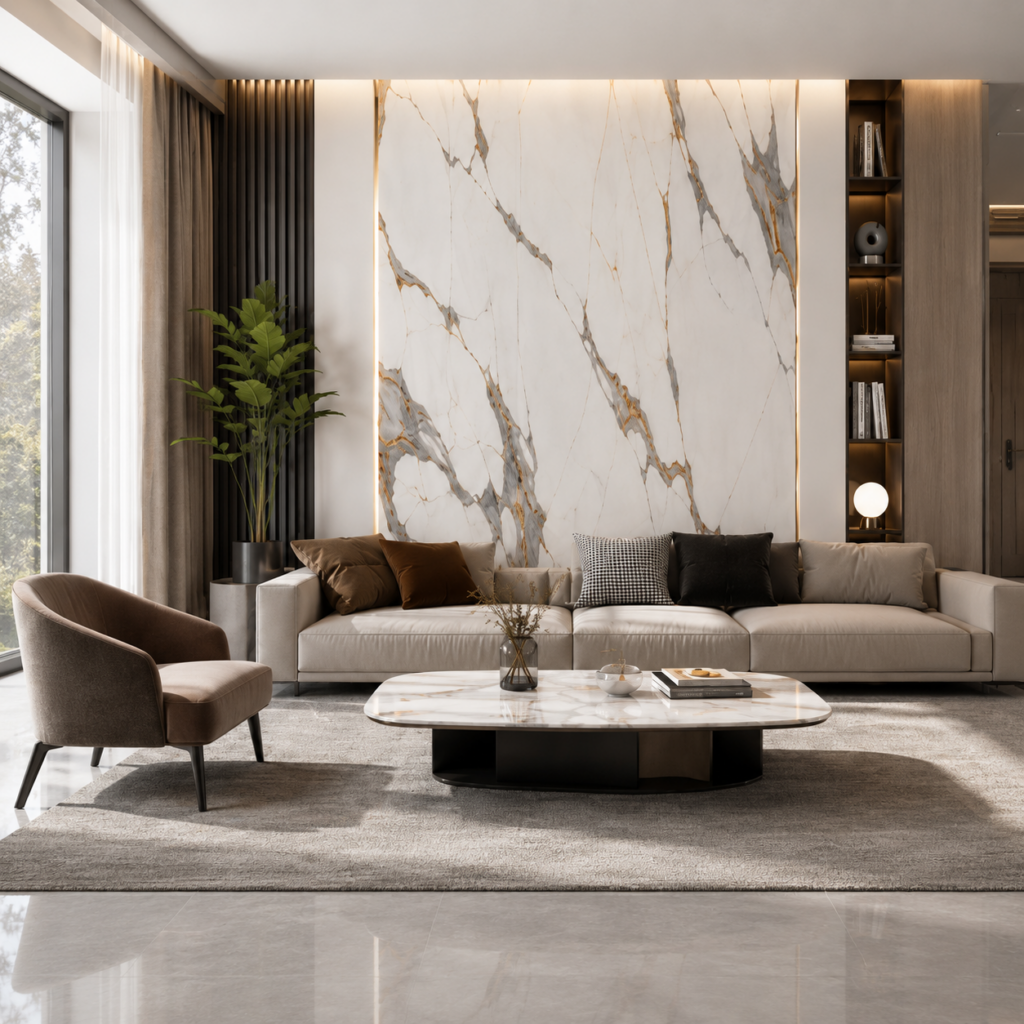 High definition natural stone texture close-up with realistic marble veins and surface detail