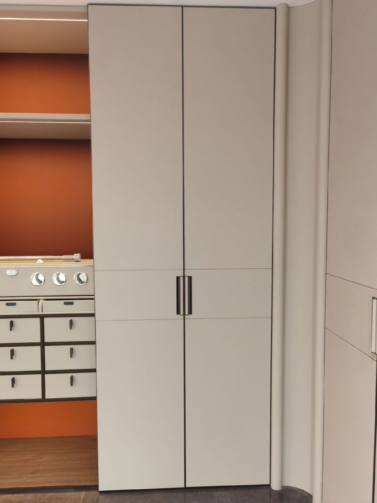Luxury leather wardrobe interior design for modern bedroom