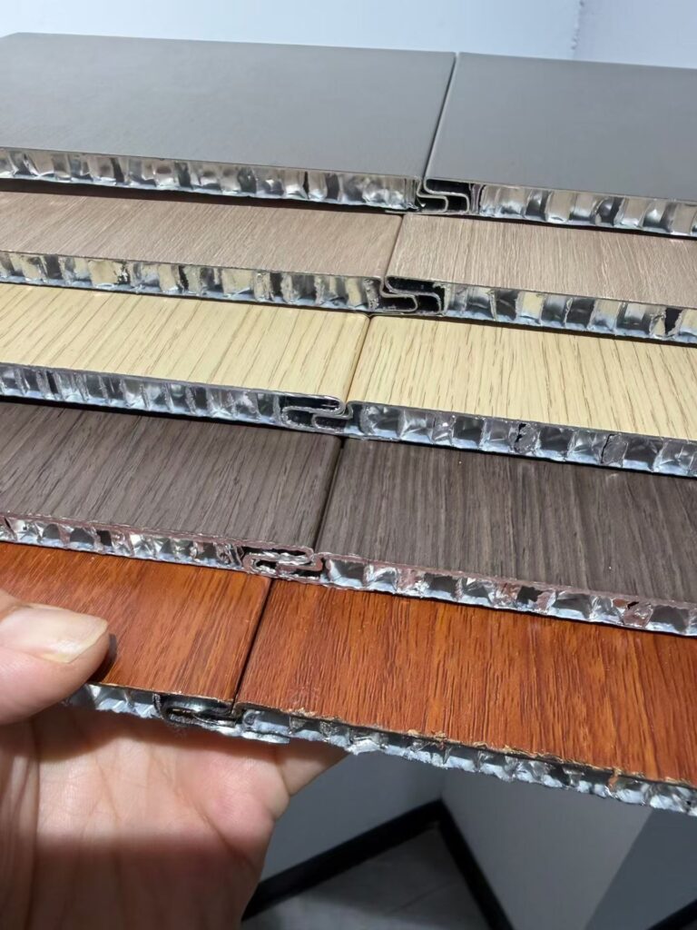 Aluminum honeycomb wall panel joint system
