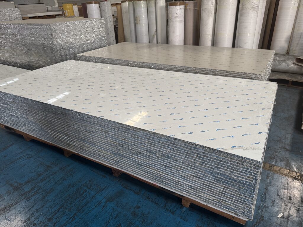 Honeycomb panels for cleanroom wall systems